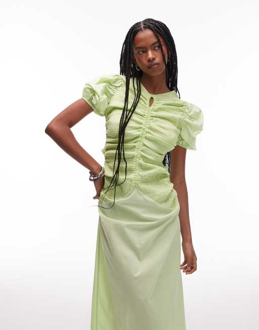 laagam green dress Zapakasa Women Spaghetti Straps Light Green Lace Long Prom Dress with Slit  Sheath Sequined Evening Dress