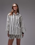 [Laagam] LAAGAM Caos oversized poplin shirt in black and white 10 WHITE