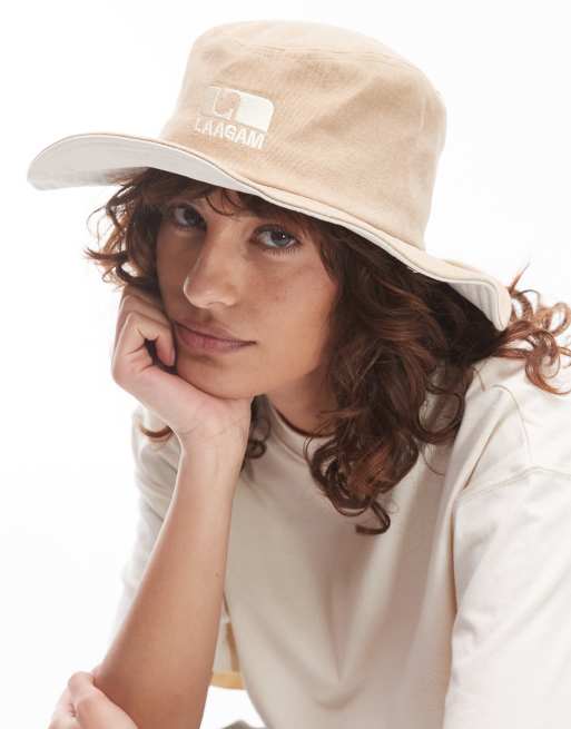 LAAGAM cowboy serge logo hat in beige