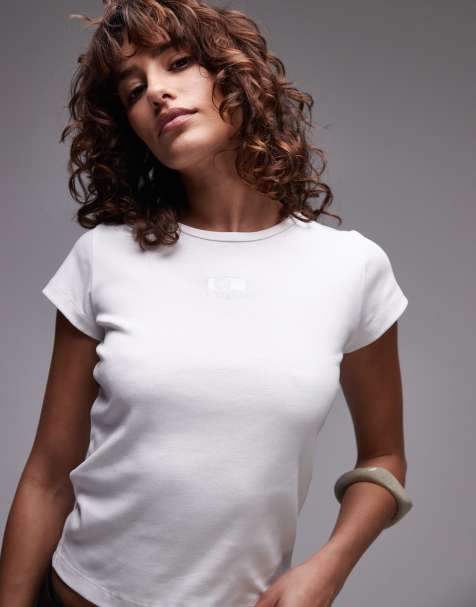 LAAGAM embroidered logo t-shirt in white - view 1
