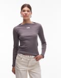 [Laagam] LAAGAM emory long sleeve t-shirt in grey L GREY