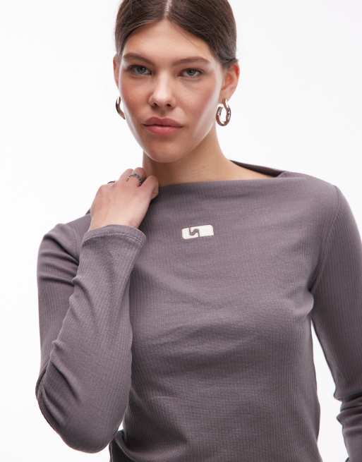 LAAGAM emory long sleeve t-shirt in grey, 3 of 4