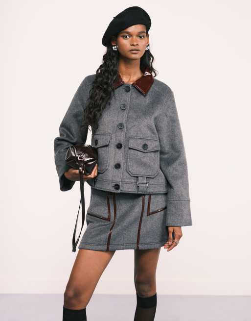 LAAGAM Frankie high waist skirt in gray, 3 of 5