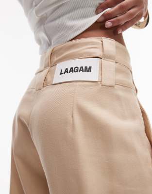 LAAGAM HIGH RISE ASYMMETRIC TRAILORED PANTS 
