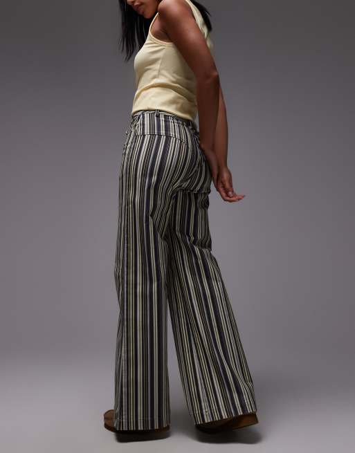 LAAGAM holly corduroy pants in gray stripe, 3 of 5