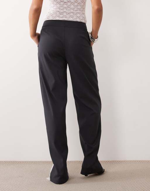 Laagam ivah tailored pants with lace detail in grey, 3 of 5