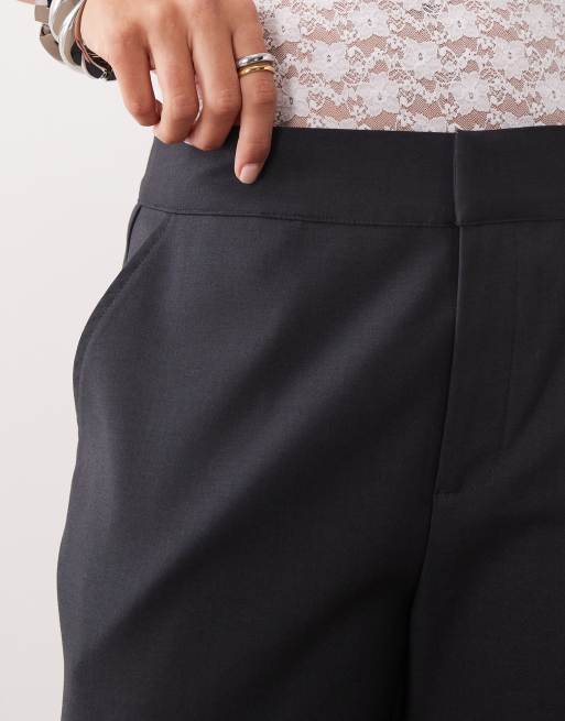 Laagam ivah tailored pants with lace detail in grey, 4 of 5