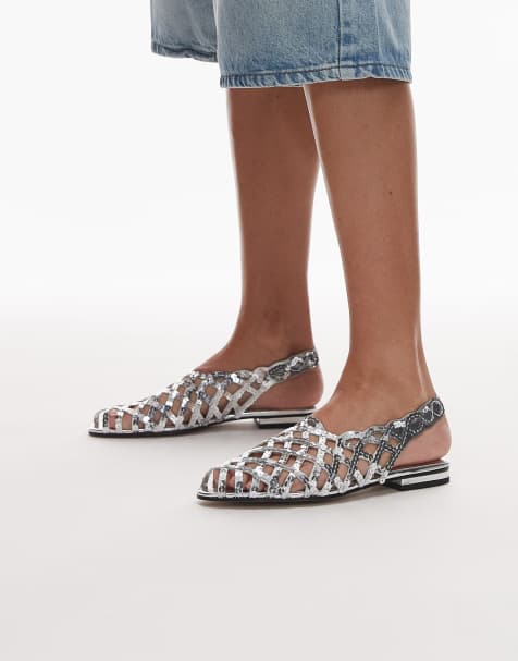 Laagam lani sandals in silver - view 1