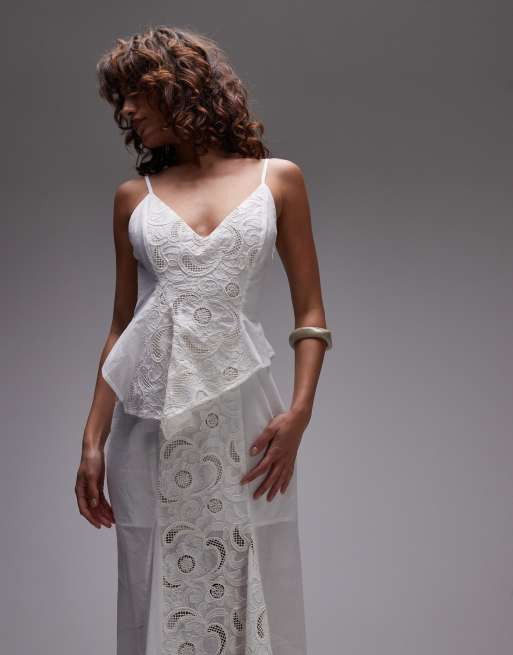 LAAGAM lea midaxi dress in white lace, 4 of 4