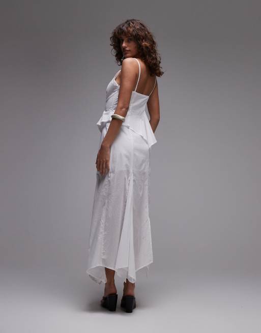 LAAGAM lea white midaxi dress in white lace, 3 of 4