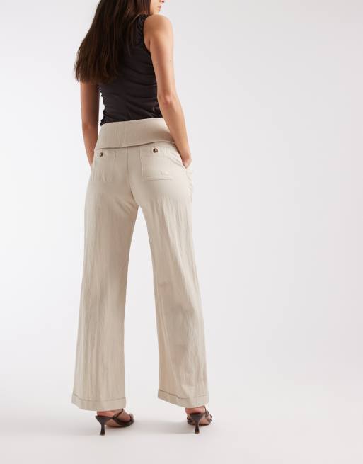 Laagam leia tailored flow wide leg pants in sand, 3 of 5
