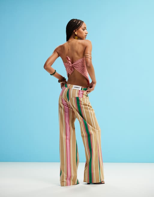 LAAGAM leroy brown striped twill pants | ASOS