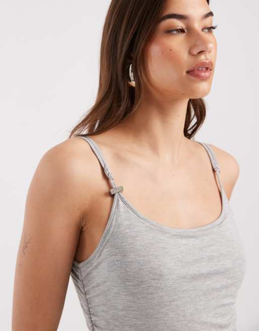 Laagam - Lume - Vestito midi sinuoso asimmetrico grigio, 4 di 4