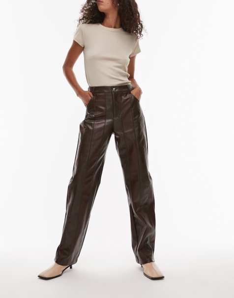 LAAGAM maia high waist pants in contrast black and brown stripe - view 1