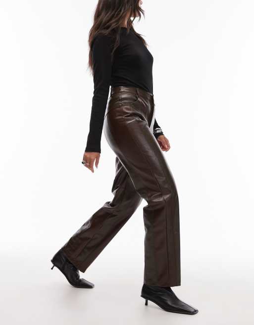 LAAGAM maia high waist pants in contrast black and brown stripes, 4 of 5