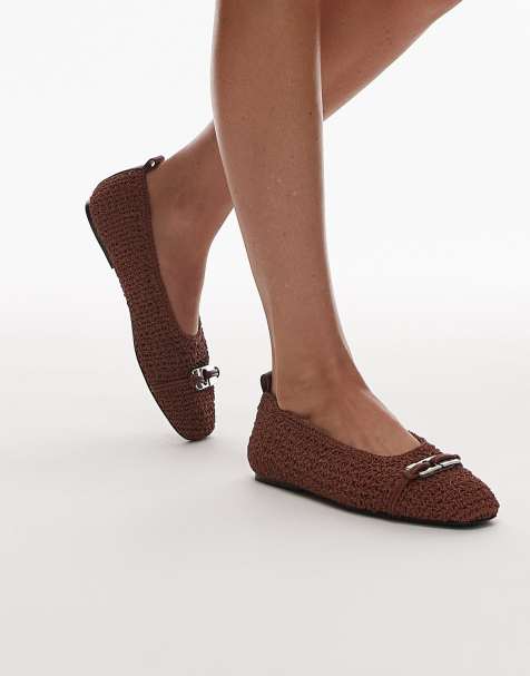 Laagam maui ballerina flat shoes in brown - view 1