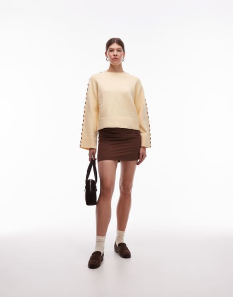 LAAGAM Melbourne pannacotta long sleeve knit jumper in yellow - view 1