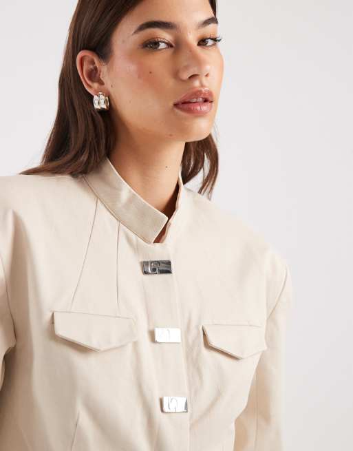 Laagam – Milou – Jacke im Military-Stil in Ecru, 4 von 4