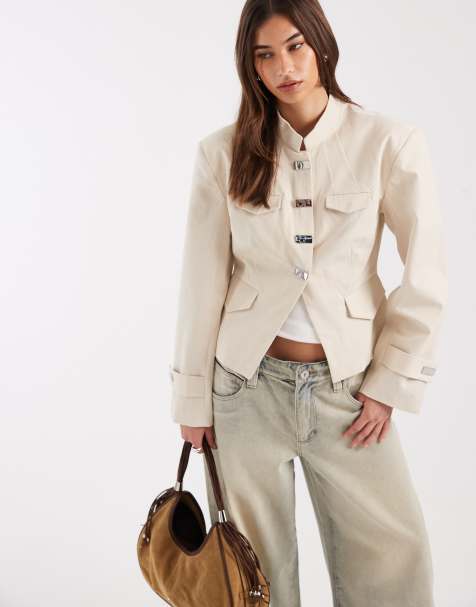 Laagam - Milou - Veste style militaire - Écru - view 1