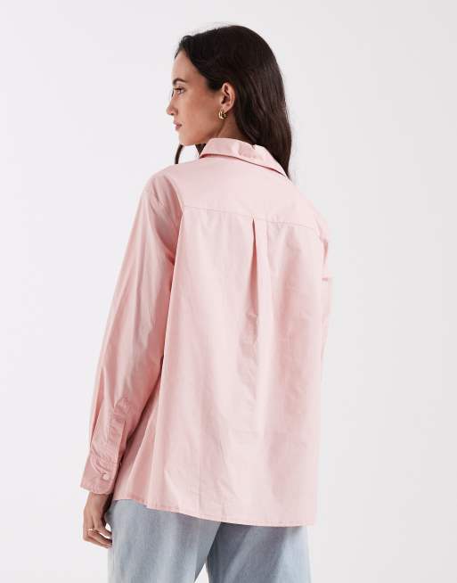 Laagam - No boyfriend - Overhemd met asymmetrische split aan de voorkant in roze, 4 van 4