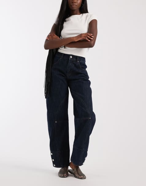 Laagam – Noboh – Barrel-Jeans in Marineblau - view 1