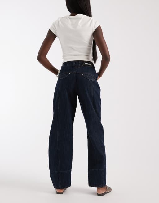 Laagam - Noboh - Marineblå barrel-jeans, 2 af 5