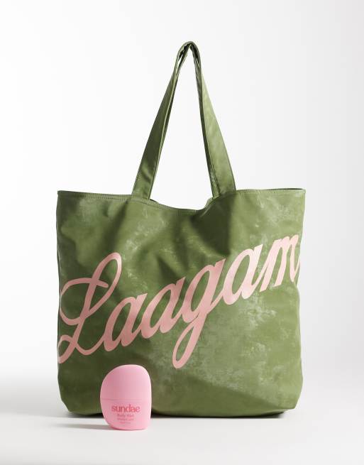 Laagam paradise shopping bag in khaki, 2 of 4