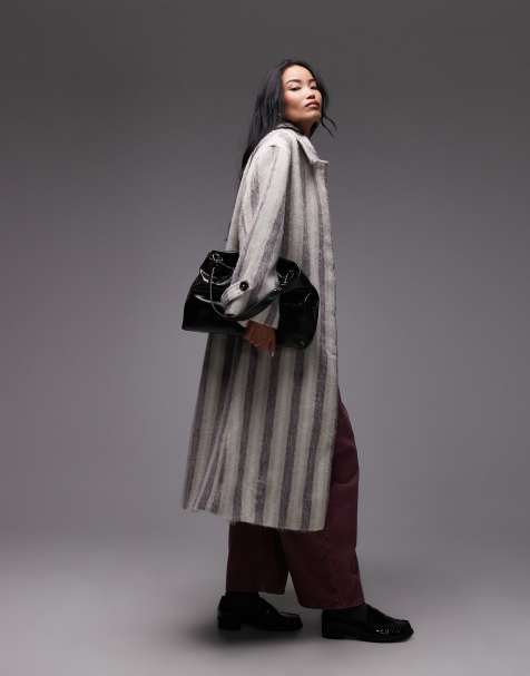 LAAGAM portobello striped long coat - view 1