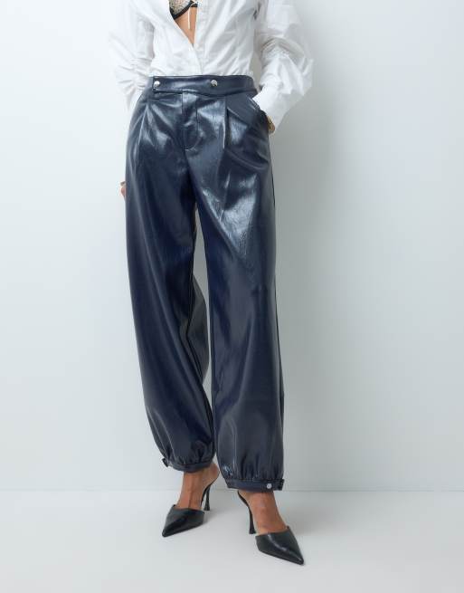 Laagam riley balloon pants in navy, 4 of 5