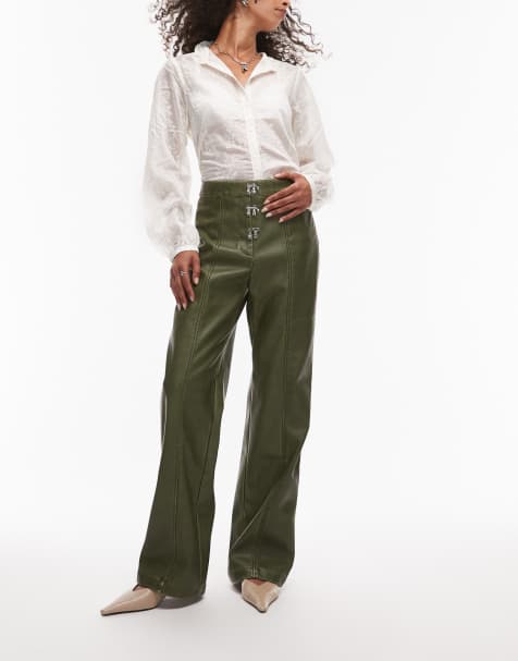 LAAGAM ronnie high waist pants in khaki