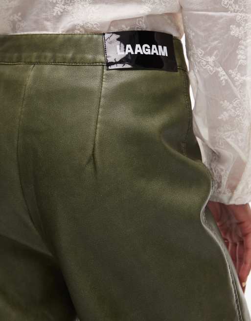 LAAGAM ronnie high waist pants in khaki, 5 of 5