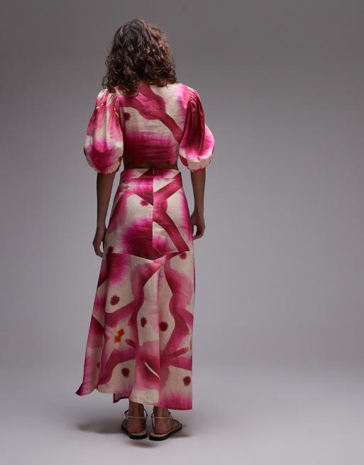 LAAGAM rose maxi skirt in pink (part of a set), 3 of 4