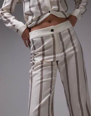 Laagam Striped Linen Mix Pants