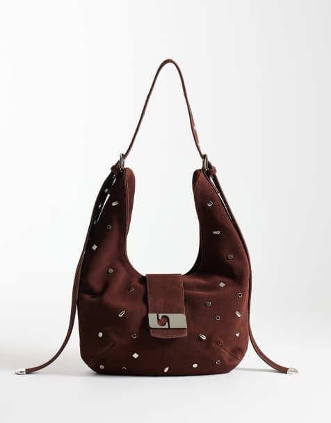 Laagam - Vixen - Tas met studs in bruin - view 1