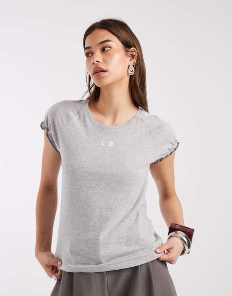 Laagam - Zaira - T-shirt à logo brodé - Gris - view 1