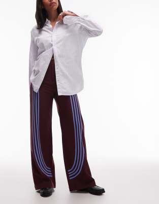 Laagam Zion Midrise Straight Leg Trackpants With Curved Contrast Piping In Neutral