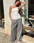 [Labelrail] Labelrail x Barbara Ines low rise tailored pants in light grey 12 GREY