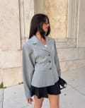 [Labelrail] Labelrail x Barbara Ines scuplted tailored jacket in grey 16 GREY
