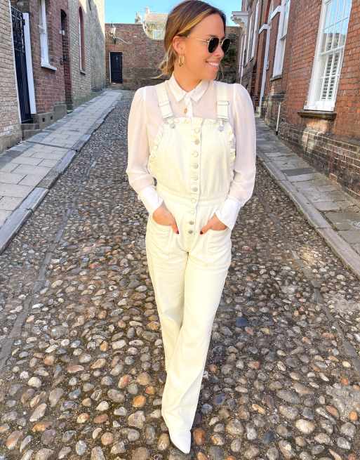 Labelrail x Collyer Twins relaxed dungarees with broderie trim, 4 of 4