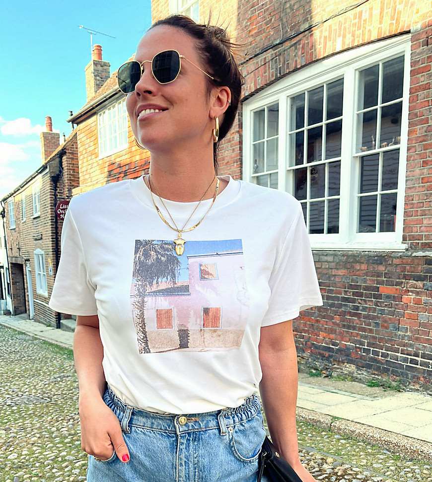 Labelrail x Collyer Twins relaxed t-shirt with photo print-White
