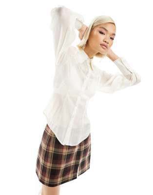 Labelrail Labelrail x Dyspnea rodeo shimmer blouse in off-white