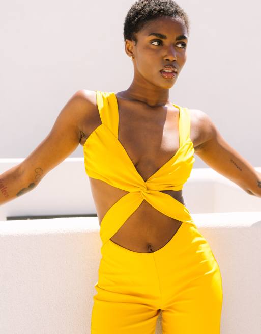 Yellow all cheap in one jumpsuit