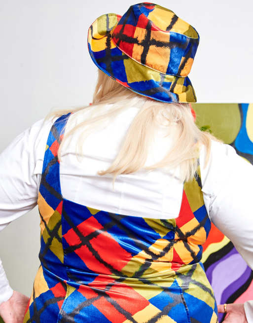 Labelrail x Francesca Perks - Bøllehat med multifarvede tern i velour, 2 af 4