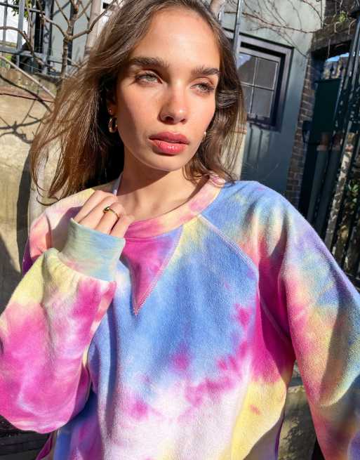 Labelrail x Hana Cross oversized sweatshirt in tie dye terrycloth