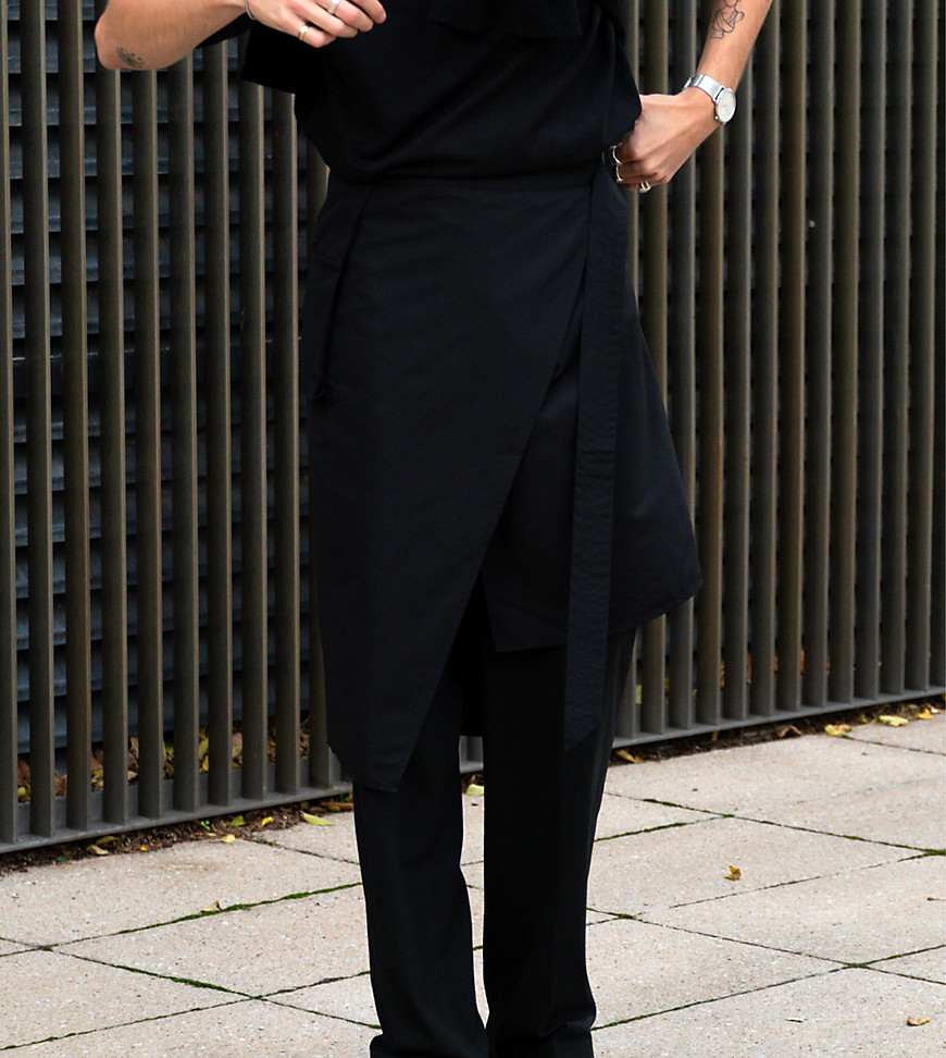 x Isaac Hudson pocket detail utility skirt in black