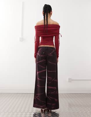 LABELRAIL X JENNIFER MCKING BAGGY OVERSIZED DISTRESSED WASH JEANS