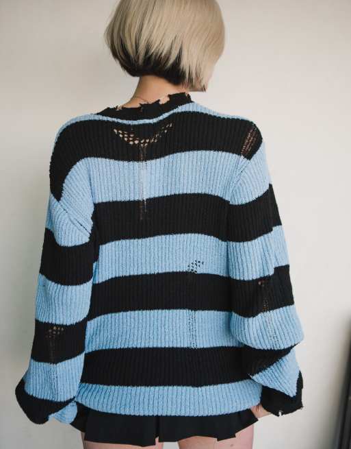 Labelrail x Julia Cumming grunge stripe oversized knit in