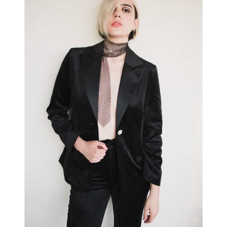 Women's velvet sale tuxedo jackets