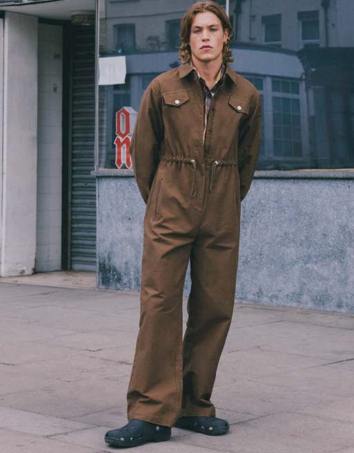 Labelrail x Notion - Unisex - Mørkebrun kedeldragt med lynlås foran