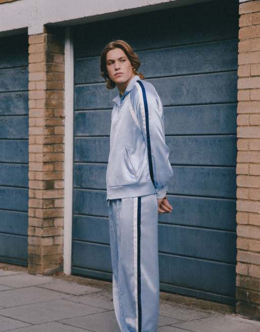 adidas Satin Track Pants - Blue